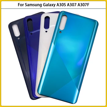 Új Samsung Galaxy A30S A307 A307F A307G Műanyag Akkumulátor hátlap A30S Hátsó Ajtó Ház Esetben Alváz Ragasztó Replaceme