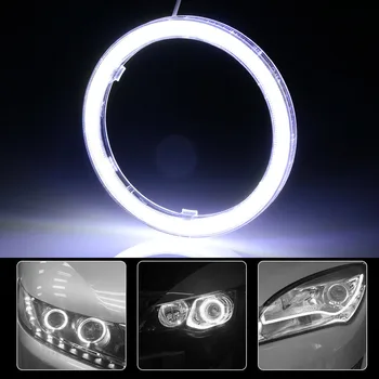 Új Univerzális Fehér Autó, Angel eyes Lámpa COB Halo Gyűrű Led Fényszóró Távolsági fényszóró 60/70/80/90/100/110/120MM Auto Tartozékok